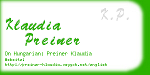klaudia preiner business card